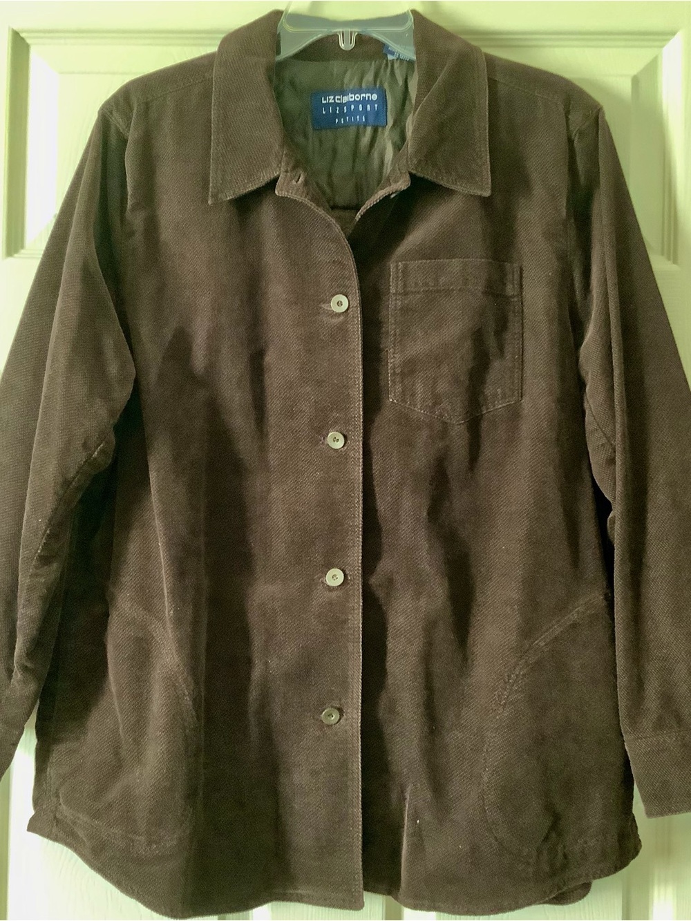Liz Claiborne Brown Corduroy Button Jacket - Picture 2 of 7